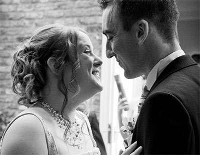 reportage wedding photography of bride and groom in york